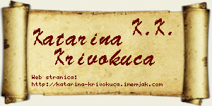Katarina Krivokuća vizit kartica